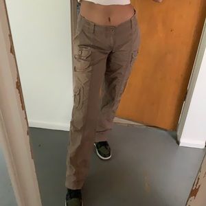Khaki low waisted cargo pants